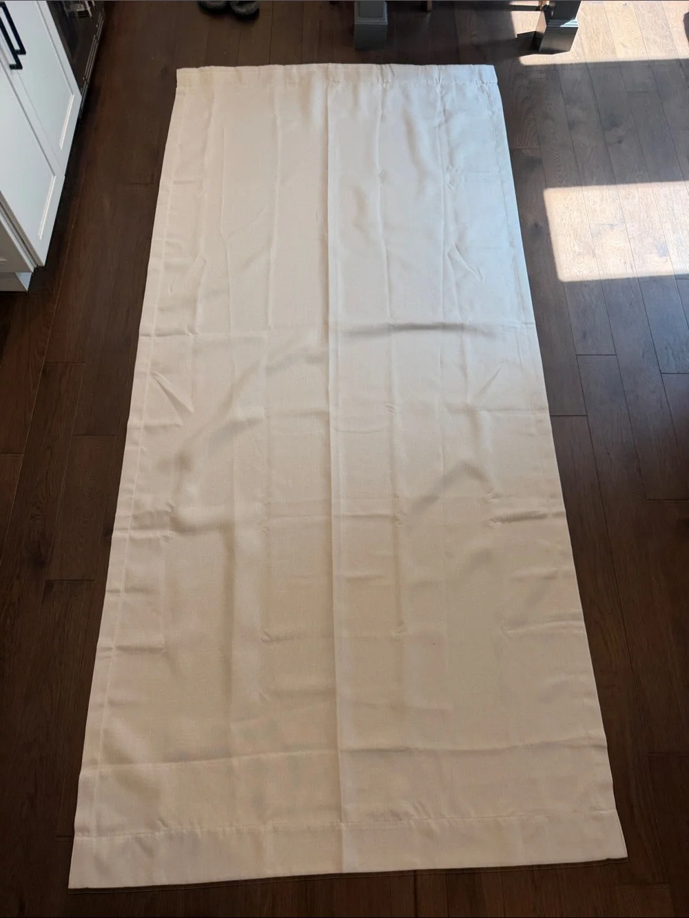 Exclusive Fabrics Ivory Linen Look Curtain Panel 49x105 Drapery - C11-4
